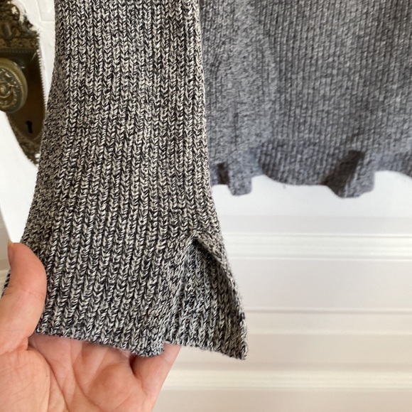 Loft black and white marled sweater. - Picture 2 of 3